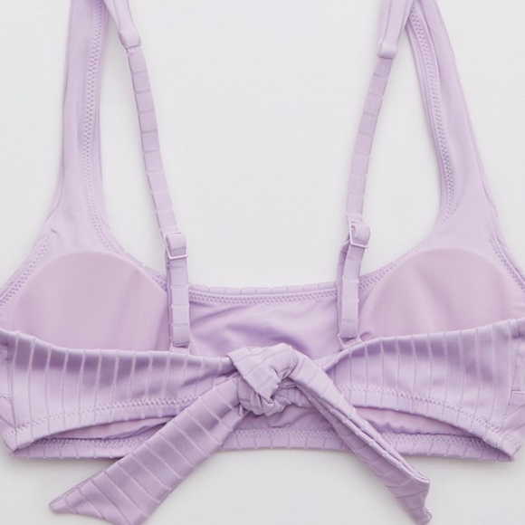 Aerie Ribbed Shine Tie Back Scoop Top - Picture 2 of 4